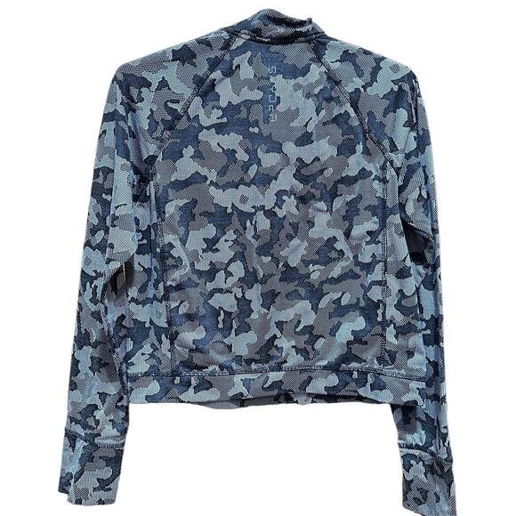 SPYDER Top Womens Gray Size S Camo Zip-Up Long Sleeves SMALL RIPS ON SLEEVE - Picture 3 of 9